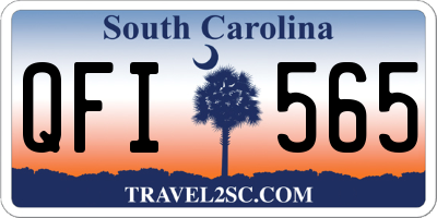 SC license plate QFI565