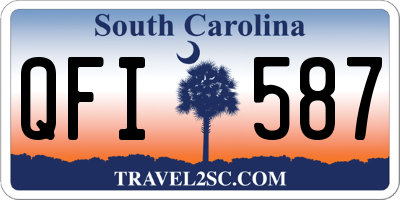 SC license plate QFI587