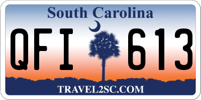 SC license plate QFI613