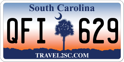 SC license plate QFI629