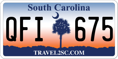 SC license plate QFI675