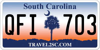 SC license plate QFI703