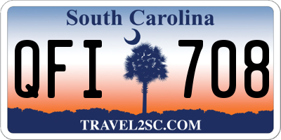 SC license plate QFI708