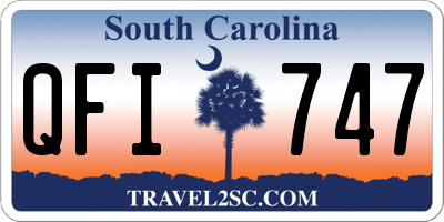 SC license plate QFI747
