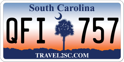 SC license plate QFI757
