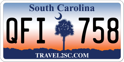 SC license plate QFI758