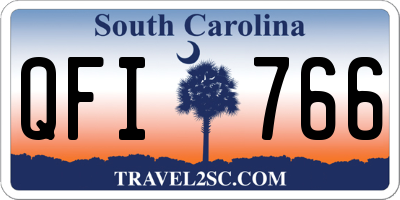 SC license plate QFI766