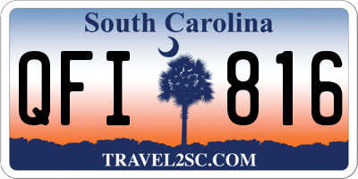 SC license plate QFI816
