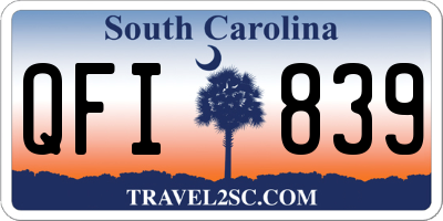 SC license plate QFI839