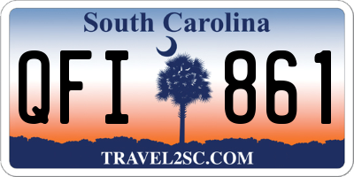 SC license plate QFI861