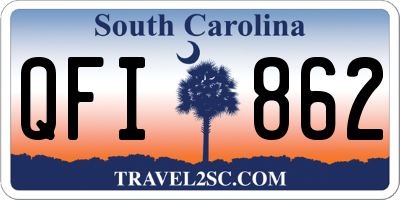 SC license plate QFI862