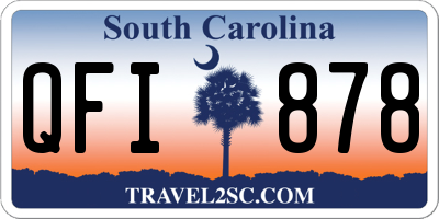 SC license plate QFI878