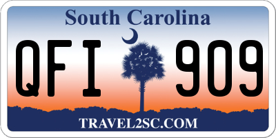 SC license plate QFI909