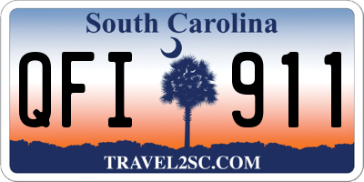 SC license plate QFI911