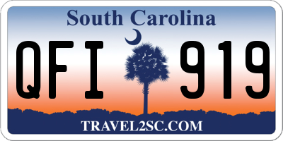 SC license plate QFI919