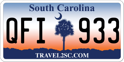 SC license plate QFI933