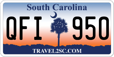 SC license plate QFI950
