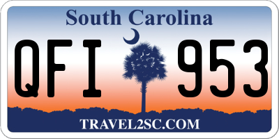 SC license plate QFI953