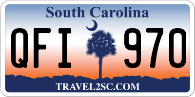 SC license plate QFI970