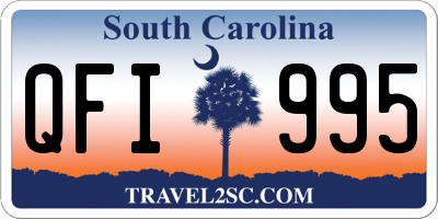 SC license plate QFI995