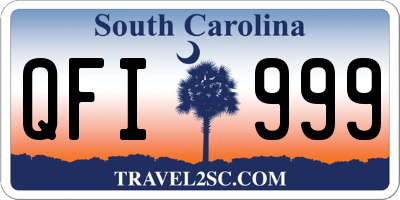 SC license plate QFI999
