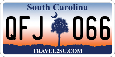 SC license plate QFJ066