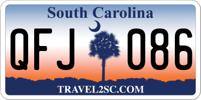 SC license plate QFJ086