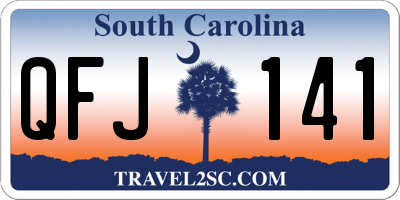 SC license plate QFJ141