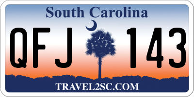 SC license plate QFJ143