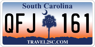 SC license plate QFJ161