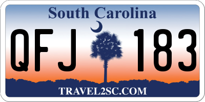 SC license plate QFJ183