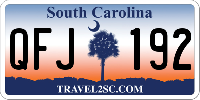 SC license plate QFJ192