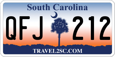 SC license plate QFJ212