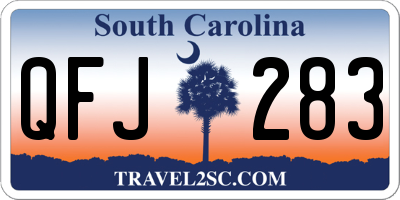 SC license plate QFJ283