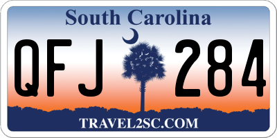 SC license plate QFJ284