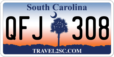 SC license plate QFJ308