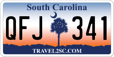 SC license plate QFJ341