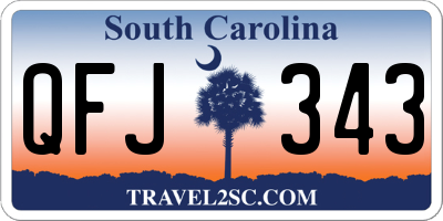 SC license plate QFJ343