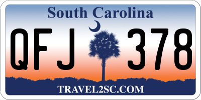 SC license plate QFJ378