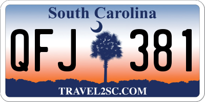 SC license plate QFJ381