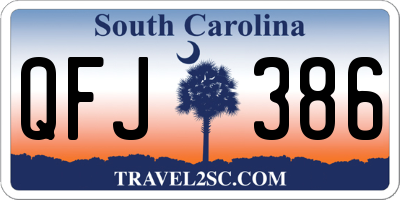 SC license plate QFJ386