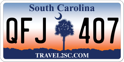 SC license plate QFJ407