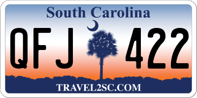 SC license plate QFJ422