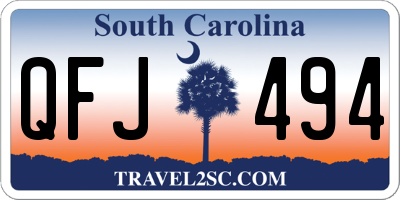 SC license plate QFJ494