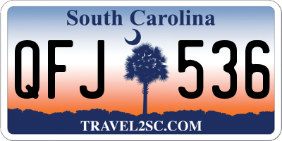SC license plate QFJ536