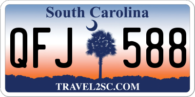 SC license plate QFJ588