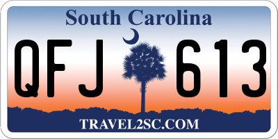 SC license plate QFJ613