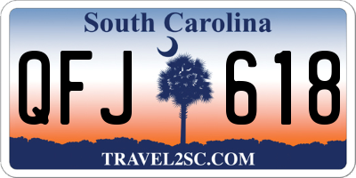 SC license plate QFJ618