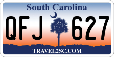 SC license plate QFJ627