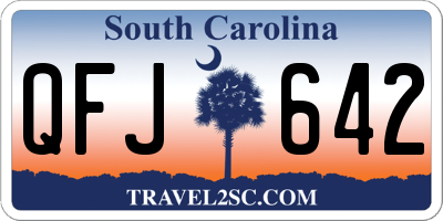 SC license plate QFJ642